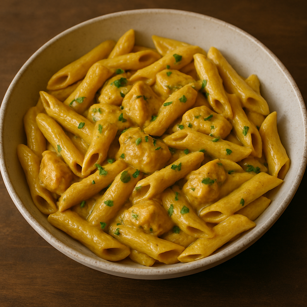 Köri Soslu Penne Makarna