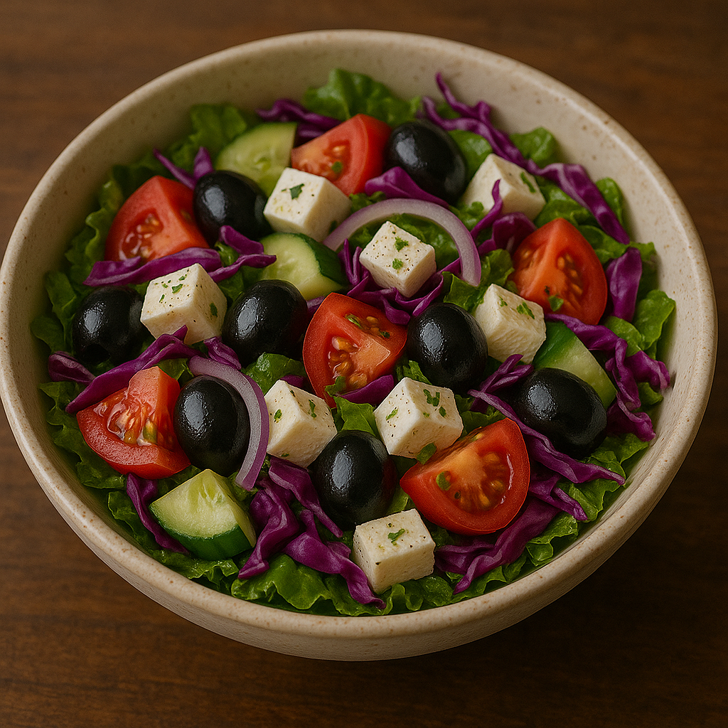 Beyaz Peynirli Akdeniz Salatası 